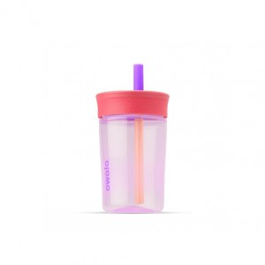 15oz Water Bottle Owala Kids' Tumbler Plastic Lilac Rocket | COLOMBIA 3029JI